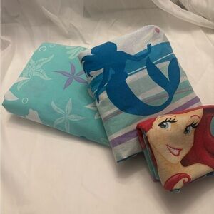 Vintage Disney The Little Mermaid Twin Sheet Set – 3 Pc, Excellent
